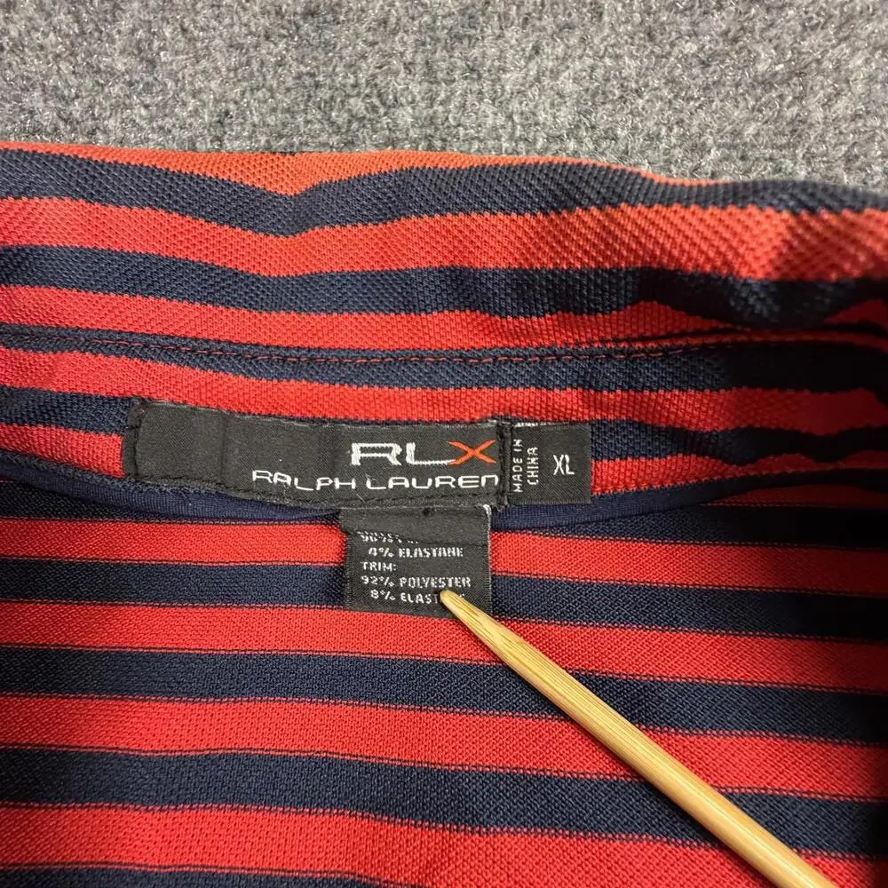 RLX Ralph Lauren‎ Men's Striped Polo Shirt XL #1131